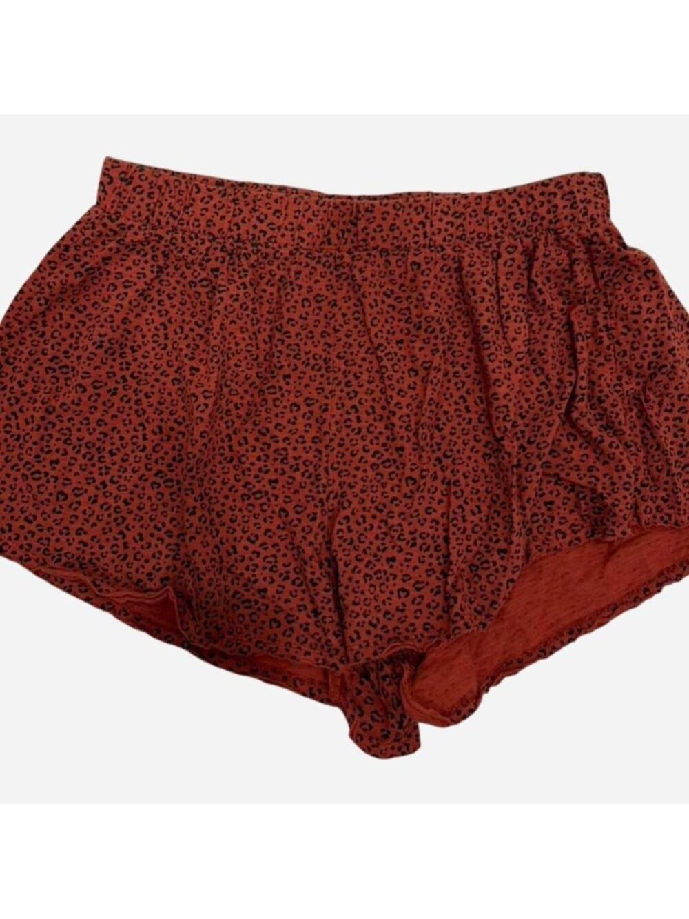 Orange and black leopard print loungewear boxer...